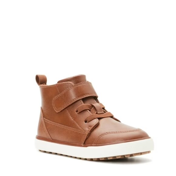 WONDER NATION TODDLER BOYS CASUAL HI- TOP SHOES | BROWN | SIZE 8 - Picture 1 of 12